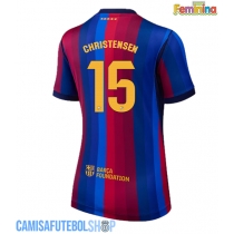 Camisa de time de futebol Barcelona Andreas Christensen #15 Replicas 1º Equipamento Feminina 2026-27 Manga Curta
